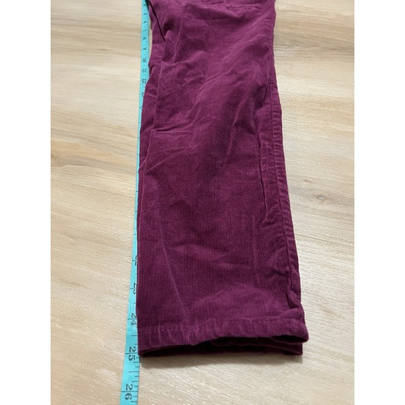 Loft Women's Corduroy Pants High Rise Skinny Petite Size 8 Petite Wine Purple - Picture 9 of 9